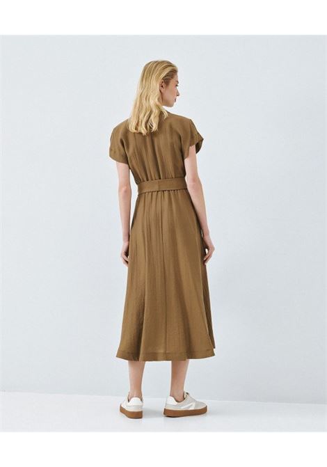 Vestito con una cintura elastica e colletto ACCESS fashion | 63-3386-168OLIVE